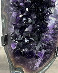 Large Deep Purple Amethyst Geode on Metal Stand – Statement Crystal for Home Décor - MWS2537