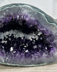 Natural Amethyst Geode with Green Jasper Shell & Calcite Inclusions - STGE0024