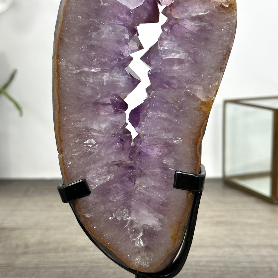 Natural Amethyst Stone Portal on Stand - MWS3013