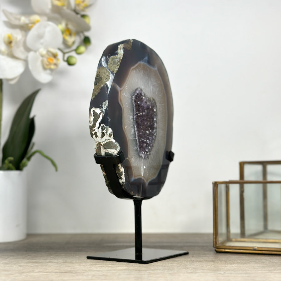 Natural Amethyst &amp; Quartz Stone Portal