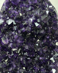 Top Grade Deep Purple Amethyst with Metal Stand – Stunning Crystal Statemen Piece - MWS2747