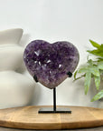 Uruguayan Amethyst Stone Heart Crystal - HST0352