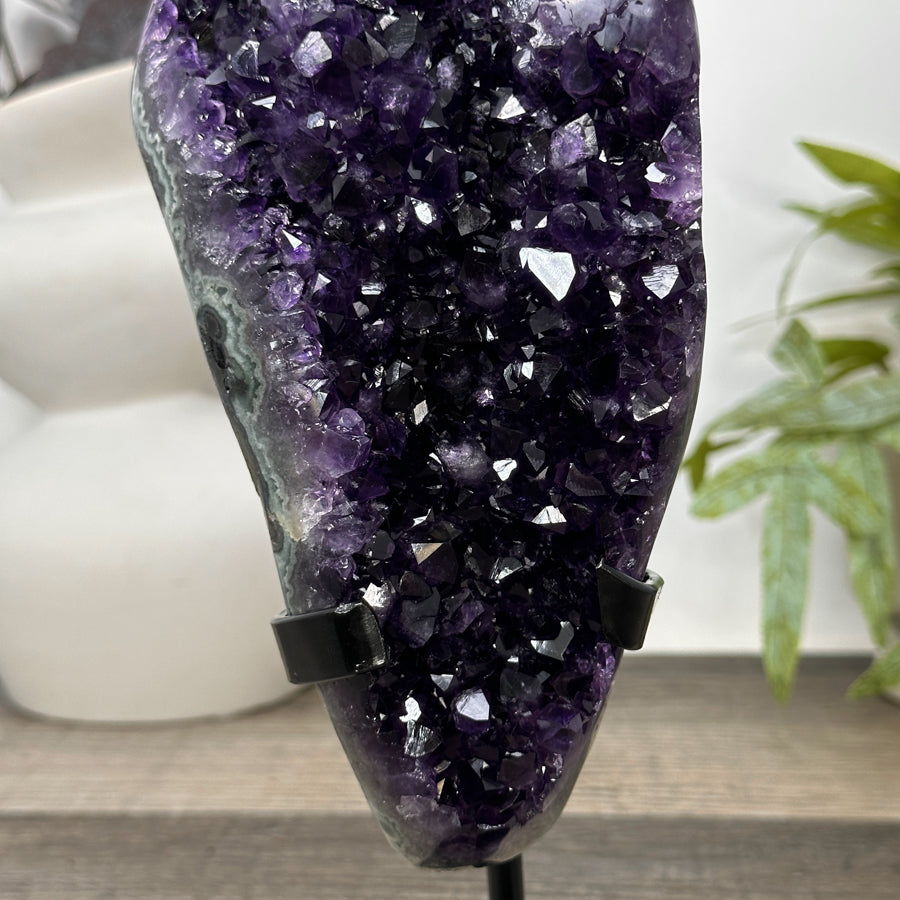 Natural Amethyst Specime from Uruguay - Stand Included - MWS3173