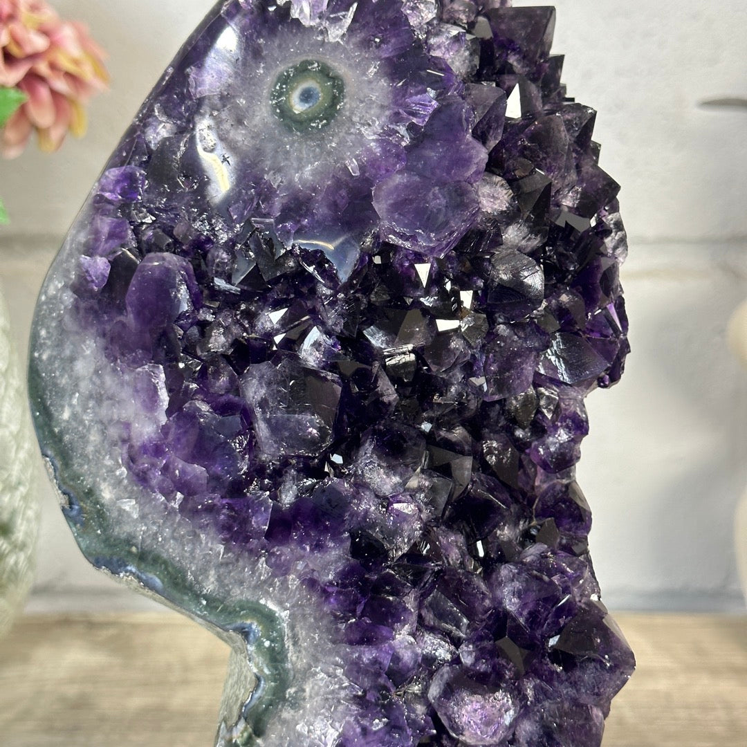 Natural A Grade Amethyst Cluster with Stand - MWS3400