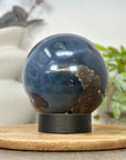 XXL Amethyst & Blue Banded Agate Sphere Geode - SPH0193