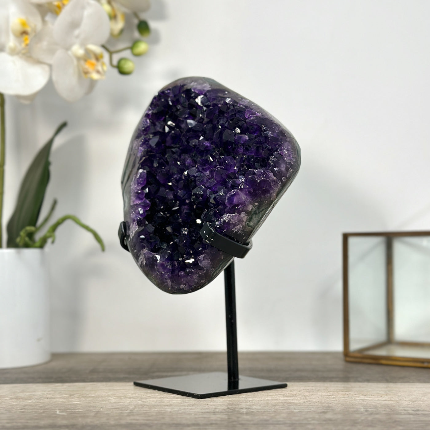 Top Grade Amethyst Crystal Geode on Stand - MWS2679