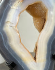 Natural Blue Banded Agate Portal with Metal Stand - MWS2321