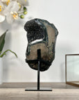 Black Druzy Quartz Crystal with Agate Mineral Specimen - MWS2622