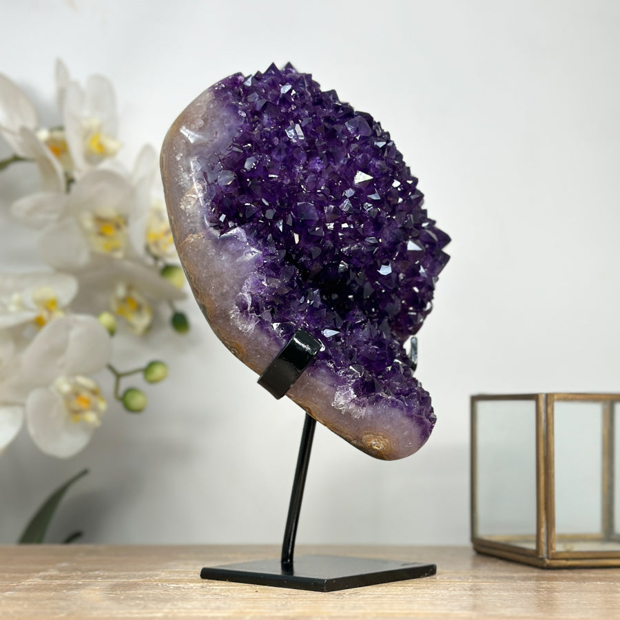 Spectacular Natural Amethyst Specimen with Super Shinny Crystals - MWS1982
