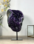 Uruguayan Amethyst Crystal - Custom Metal Stand Included - MWS2486