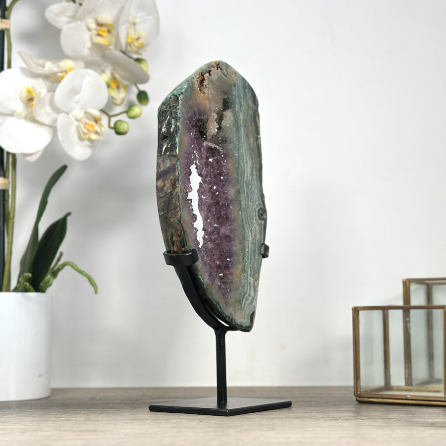 Unique Jasper &amp; Amethyst Portal, Stand Included - MWS2325