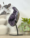 Natural Amethyst Crystal Cluster with Stand from Uruguay - MWS3175