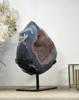 XXL Quartz Geode with Unique Blue Agate Shell - MWS2191