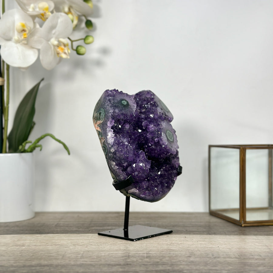 Uruguayan Amethyst Cluster with Stalactite Crystal Formations - MWS2687