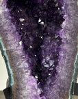 Uruguayan Amethyst Geode with Deep Purple Crystals and Green Jasper Shell - MWS2801