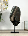 Deep Purple Amethyst Cluster on Metal Stand - MWS2781