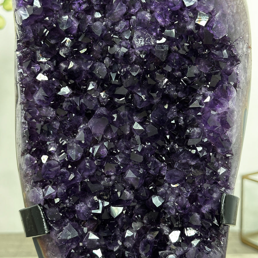 A+ Grade Natural Amethyst Formation with Blue Agate Shell - MWS1883