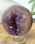 Amethyst Druzy & Agate Sphere Geode from Uruguay - SPH0173
