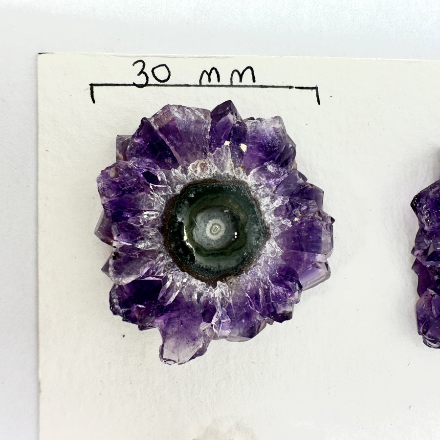 Unique Amethyst, Jasper &amp; Quartz Stalactite Slices Set - Natural Crystal for Handmade Jewelry - STS0004