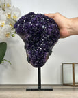 Premium Quality Amethyst Crystal Cluster – Natural Specimen on Stand - MWS2938