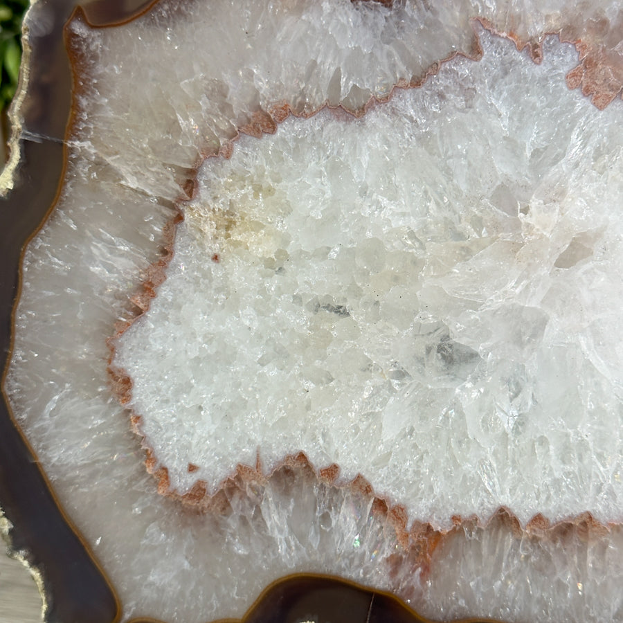 Natural Uruguayan Quartz Stone Slice - SLC0015