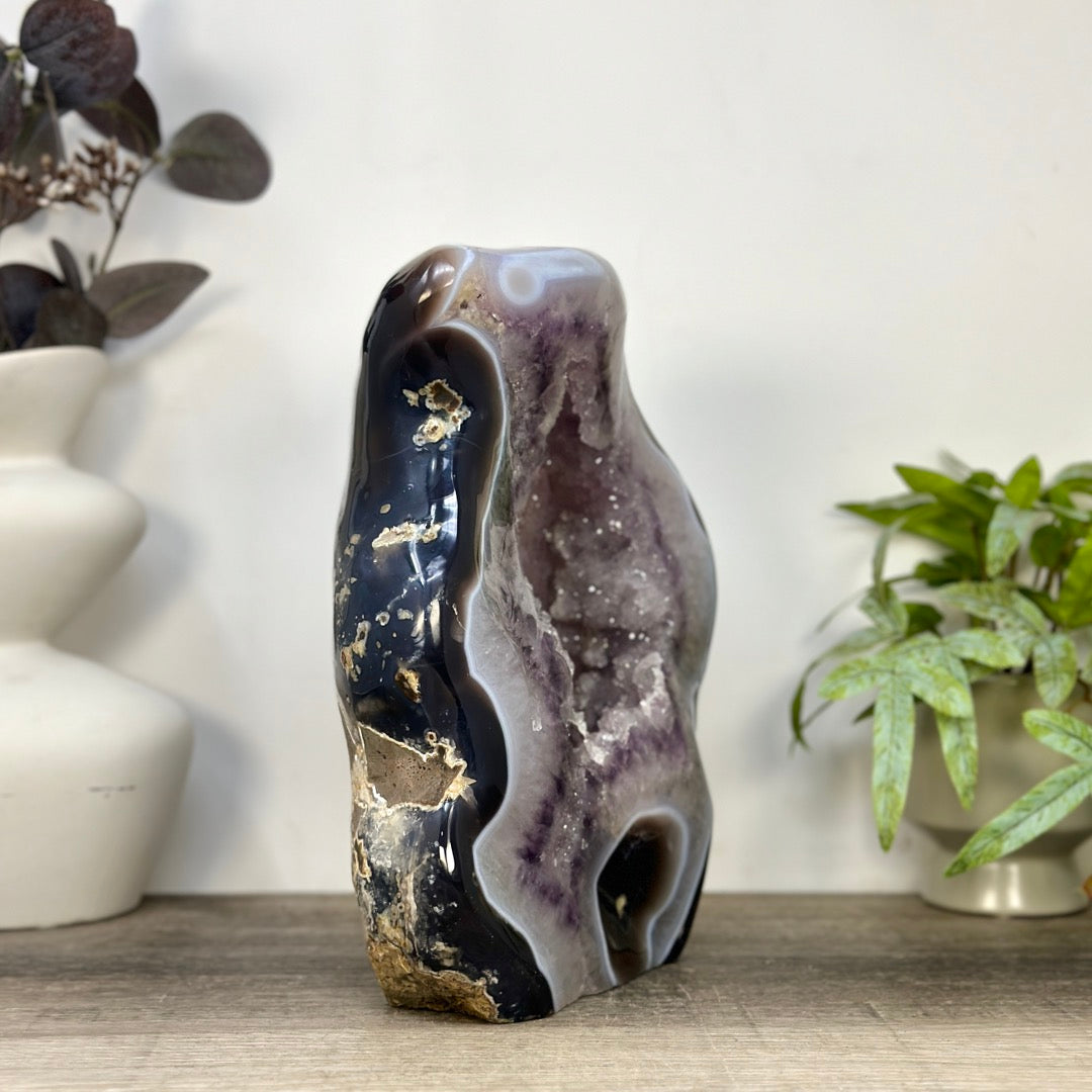 Uruguayan Amethyst &amp; Agate Polished Statement Piece - CBP1432