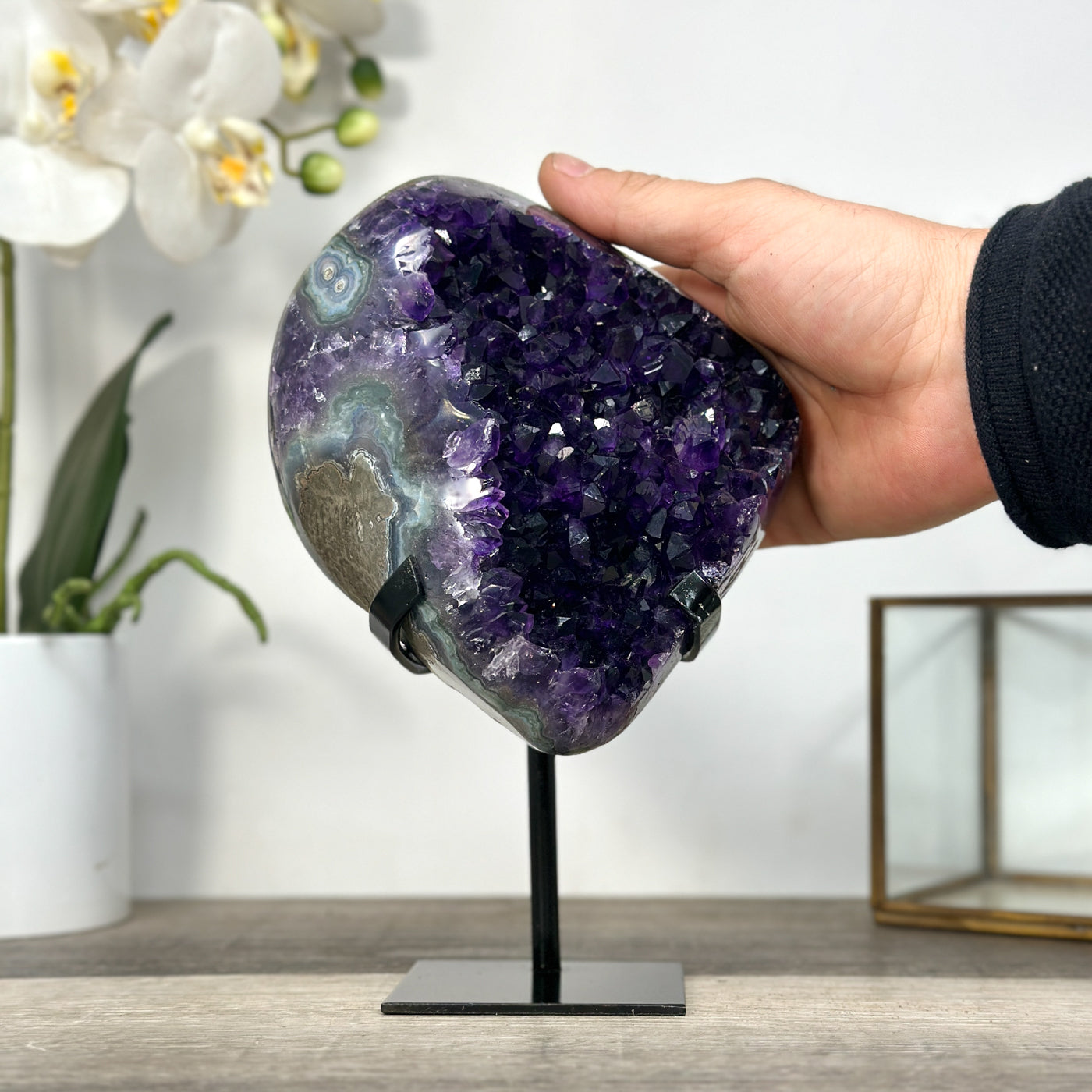 Top Grade Amethyst Crystal Geode on Stand - MWS2679