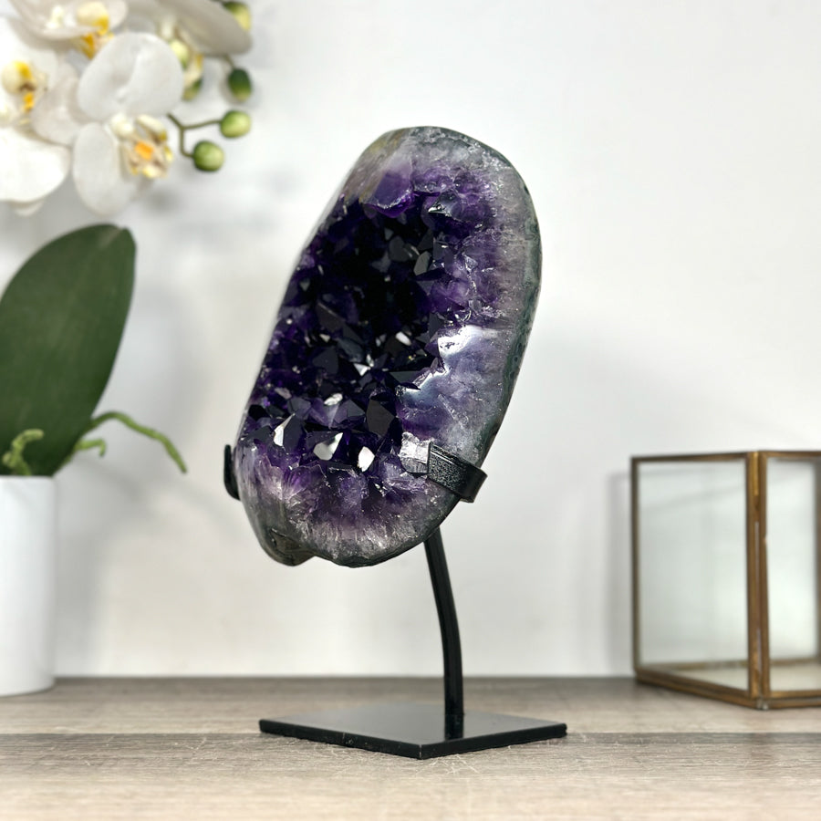 Top Quality Natural Amethyst Geode on Stand - MWS2929