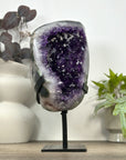 Uruguayan Amethyst Geode on Metal Stand - MWS3084