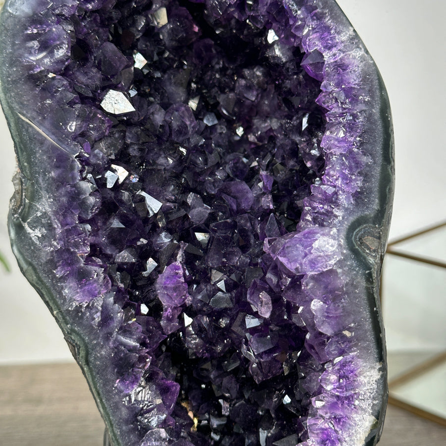 Amethyst Geode with Dark Purple Crystals for Home Decor Display - MWS2642