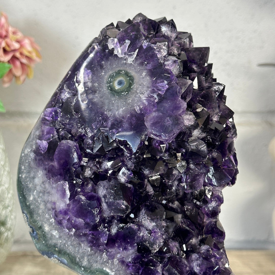 Natural A Grade Amethyst Cluster with Stand - MWS3400