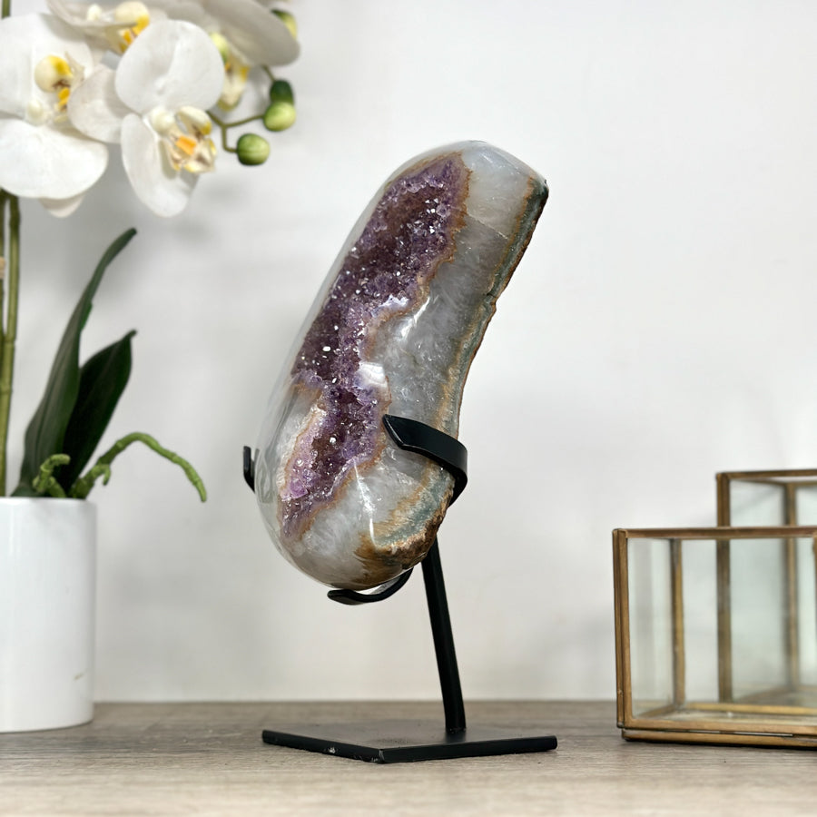 Beautiful Natural Amethyst Moon Carving - MWS2371