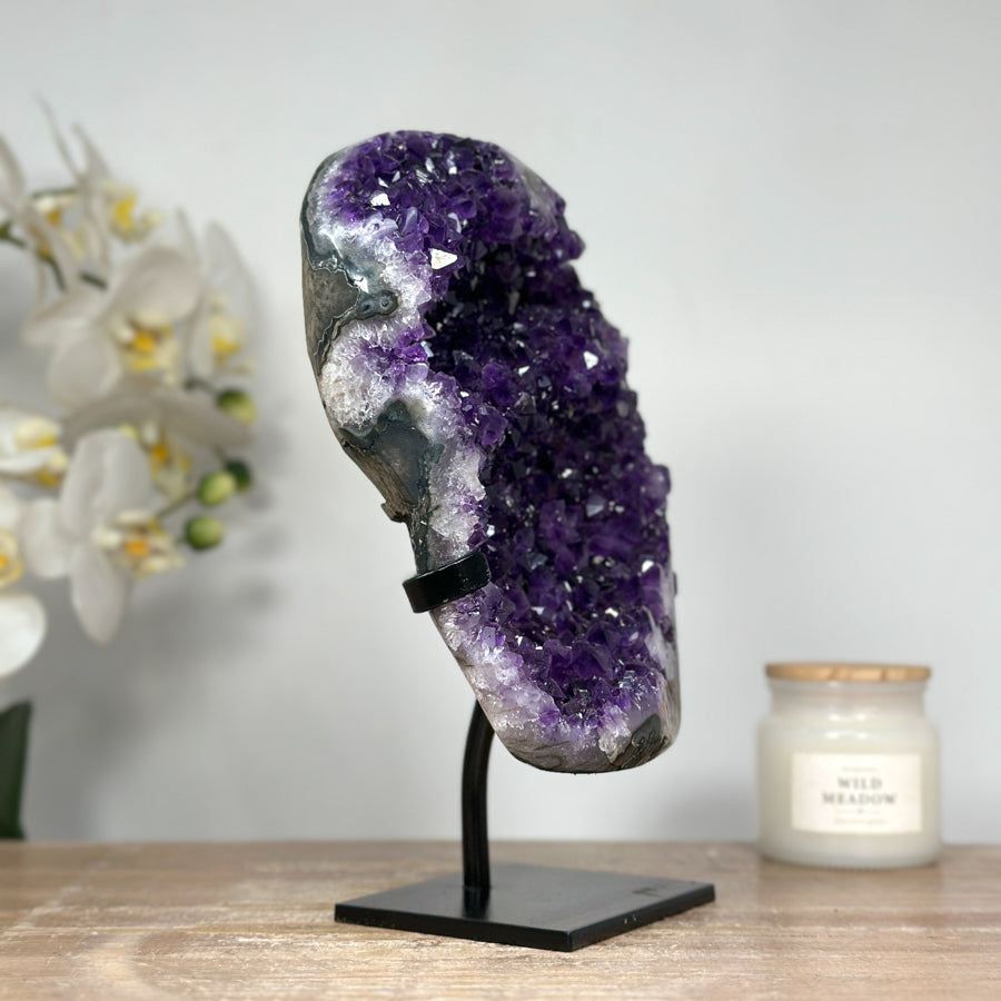 Top Quality Deep Purple Amethyst Stone Geode - MWS1345