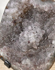 Natural Sugar Amethyst Specimen on Metal Stand - MWS3376