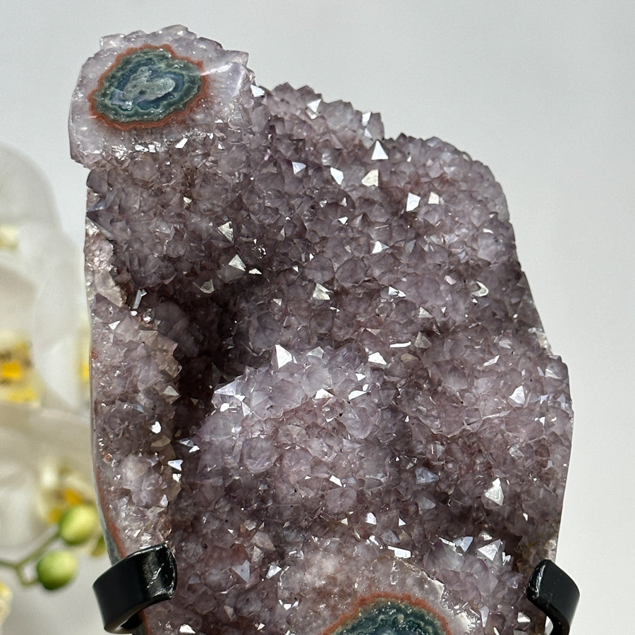 Outstanding Natural Amethyst &amp; Crystal Specimen with Stalactite Formation - MWS1473