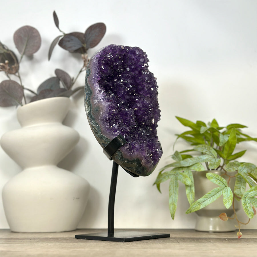 Large Natural Amethyst Stone on Ston from Uruguay - MWS3174