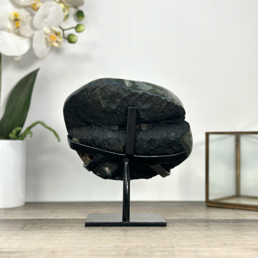 Deep Purple Amethyst Geode on Elegant Stand - MWS2765
