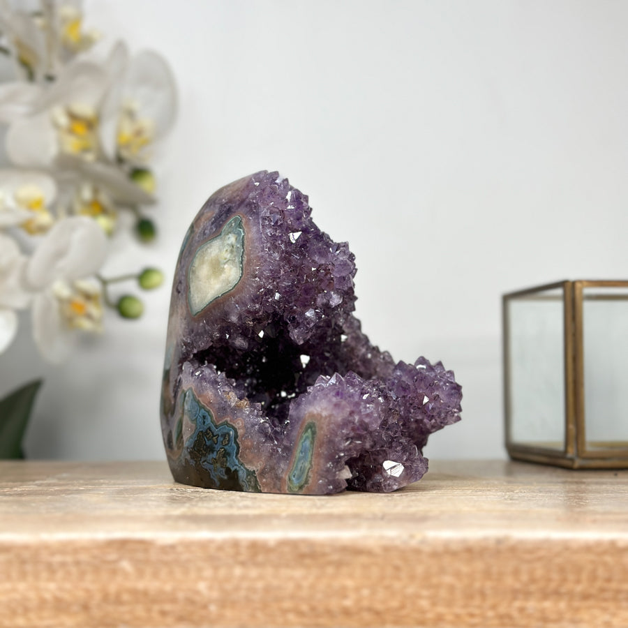 Amethyst Crystal Cluster with Sparkling Points - CBP1146