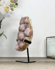 Natural Rainbow Quartz Cluster on Metal Stand - MWS2855