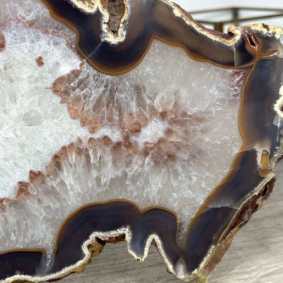 Natural Uruguayan Quartz Stone Slice - SLC0010
