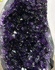 Deep Purple Amethyst Geode From Uruguay on Metal Stand – Premium Home Decor Accent - MWS2488