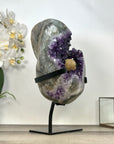 Uruguayan Amethyst Specimen with Yellow Calcite Crystal - MWS2964
