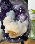 Top Grade Natural Amethyst Specimen with Stalactites & Calcite Crystal - MWS3128