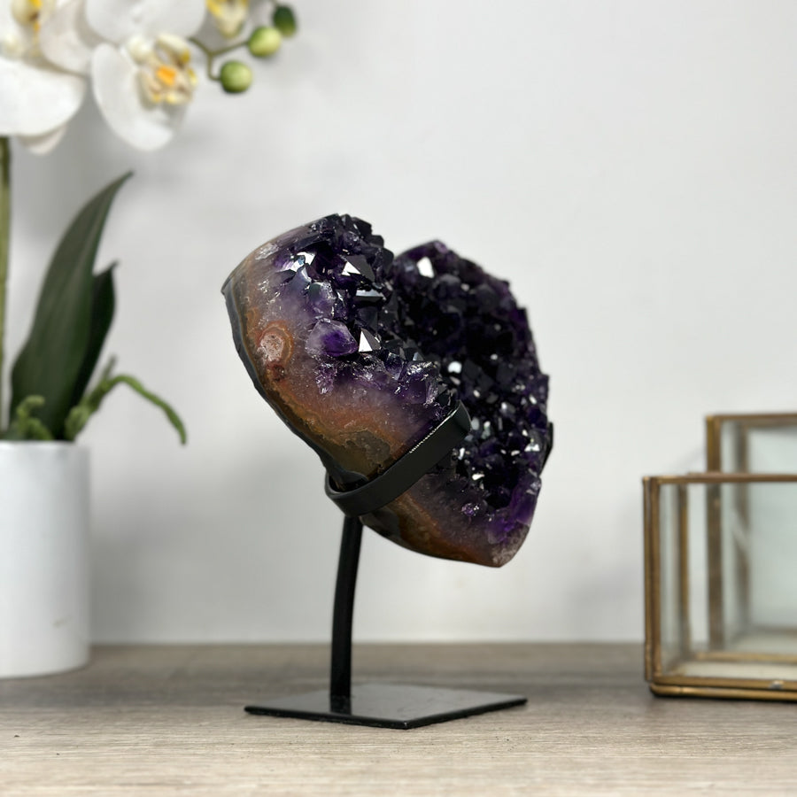 Stunning Deep Purple Amethyst Heart Carving - HST0284