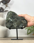 Natural Green Tone Sugar Quartz Specimen - Stand Included - MWS3181