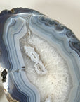 Unique Blue Banded Agate & Quartz Statement Piece - MWS3038