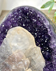 Deep Purple Amethyst Cathedral with Calcite Specimen - CBP1410