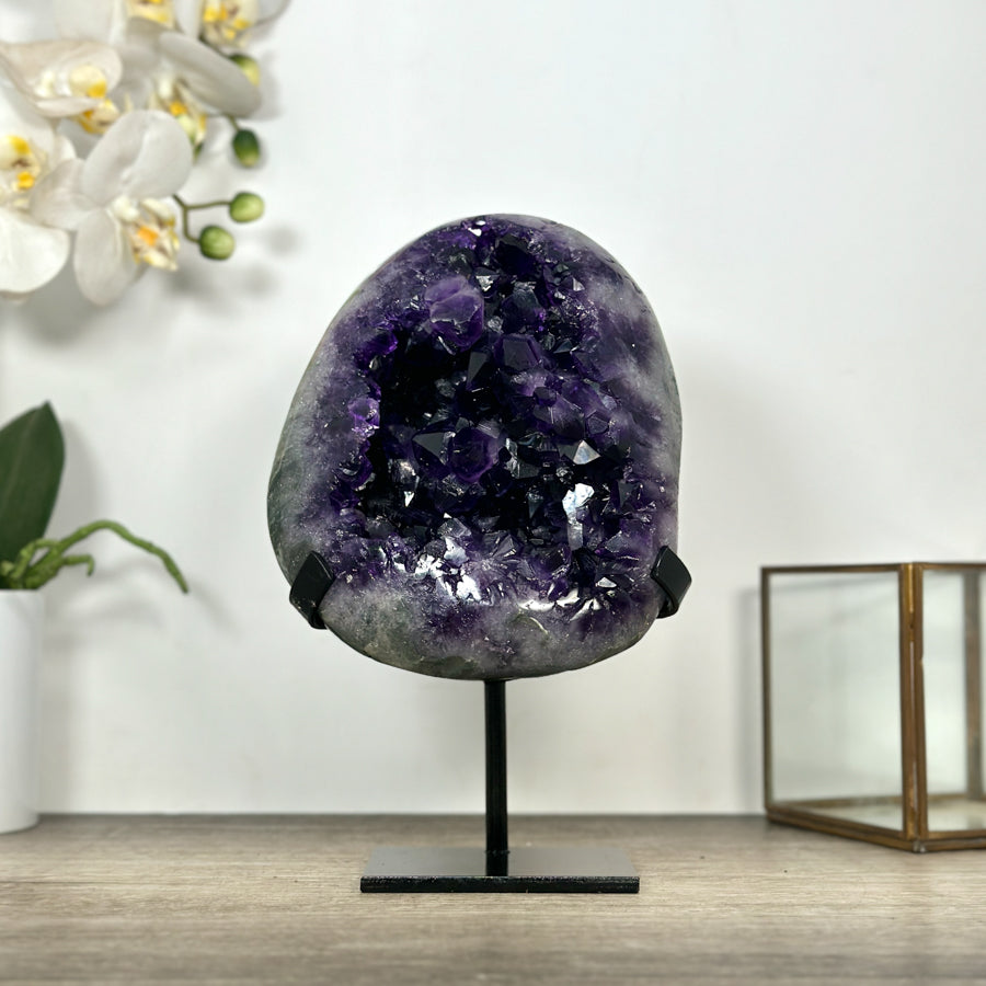 Premium Quality Uruguayan Amethyst Geode on Stand - MWS3031