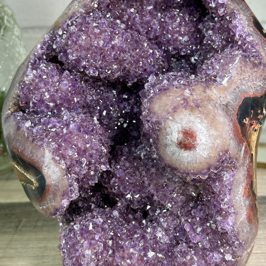 Natural Amethyst &amp; Agate Statement Piece for Home Decor - CBP1255