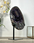 Amethyst Geode with Agate Shell for Home Decor Display